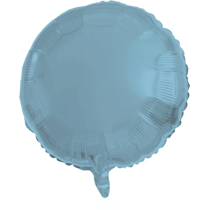 Hellblauer, runder, leerer Heliumballon, 45 cm