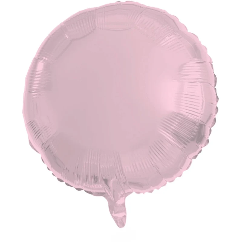 Hellrosa Heliumballon, pastellfarben, rund, leer, 45 cm