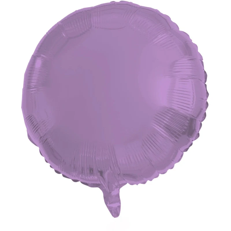 Lila Heliumballon, rund, leer, 45 cm