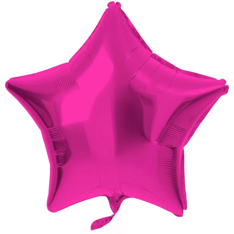 Stern-Heliumballon in Fuchsia, leer, 45 cm