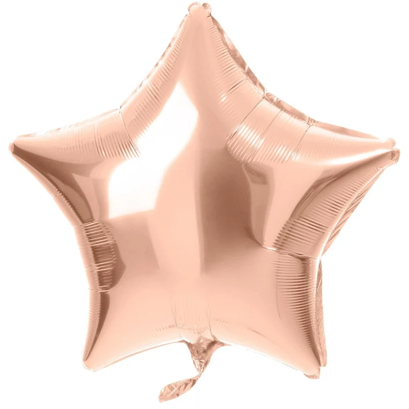 Stern-Heliumballon in Roségold-Glanz, leer, 45 cm