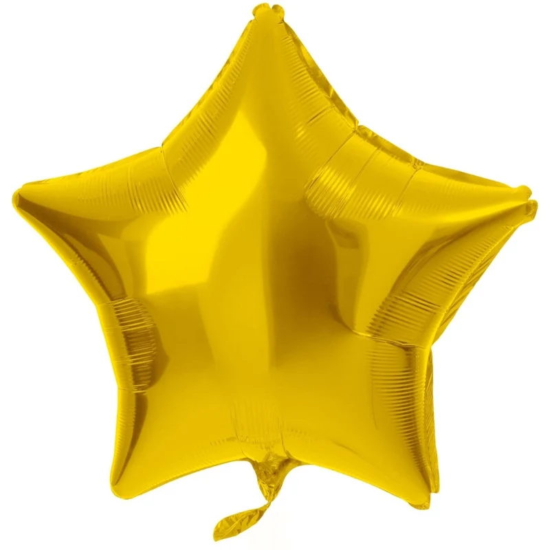 Stern-Heliumballon, goldglänzend, leer, 45 cm
