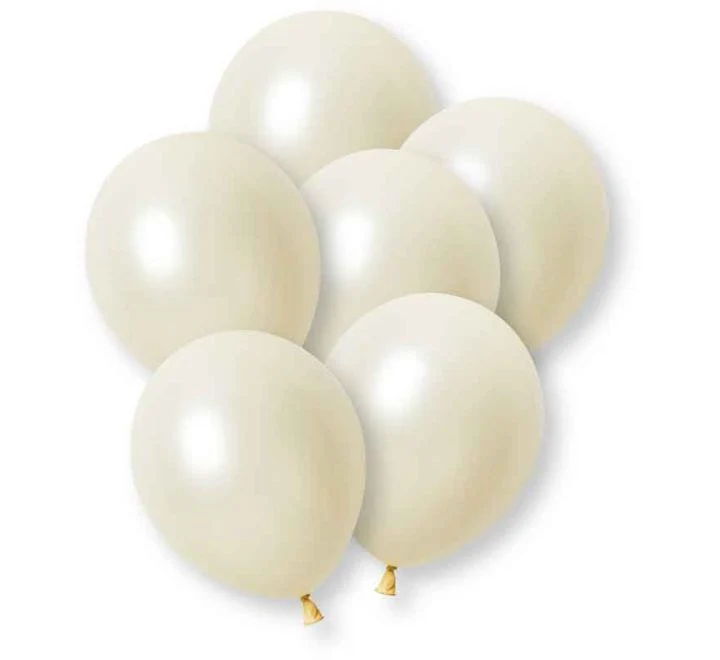 Elfenbeinfarbene Latexballons, 30 cm, 8 Stück
