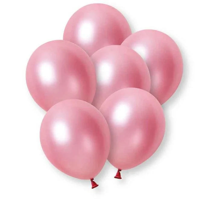 Rosa Ballons Basic Latex 30 cm, 8 Stück