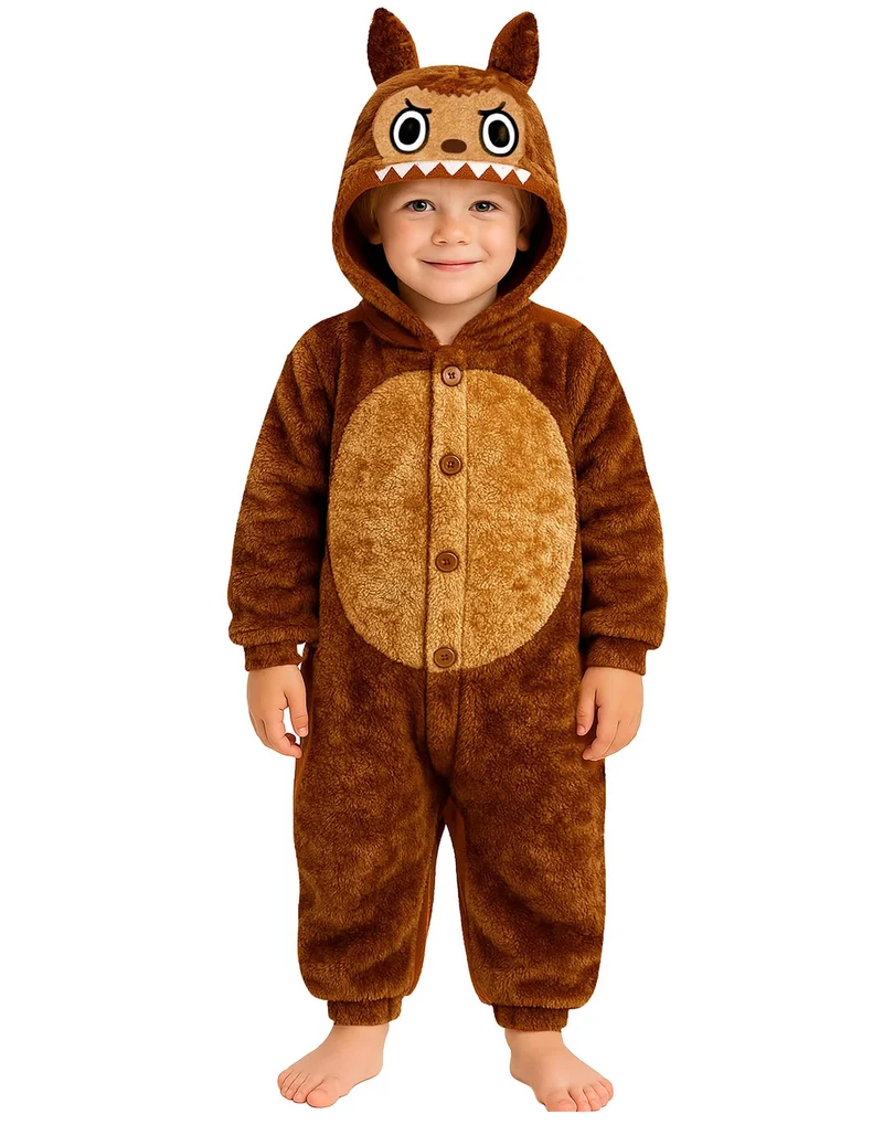Plüsch-Monsterkostüm Braun für Kinder