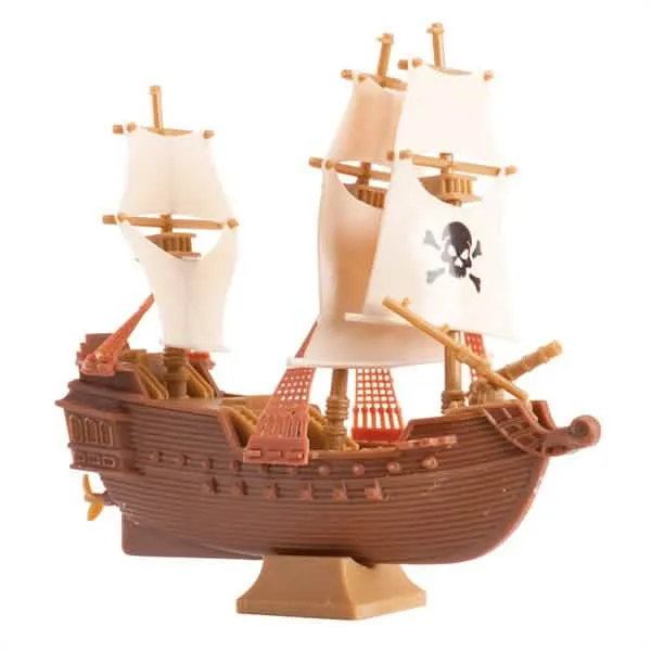 Piratenschiff-Kuchendekoration aus Plastik