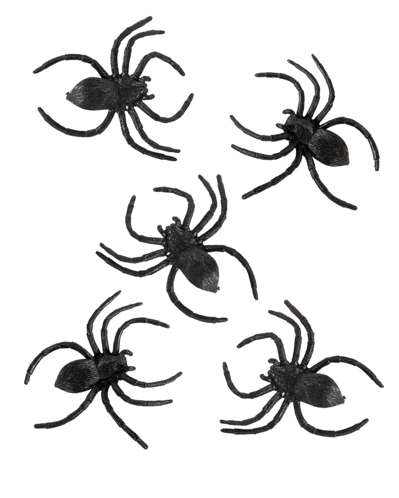 Gruselige Schwarze Taranteln 10cm - 4er-Set