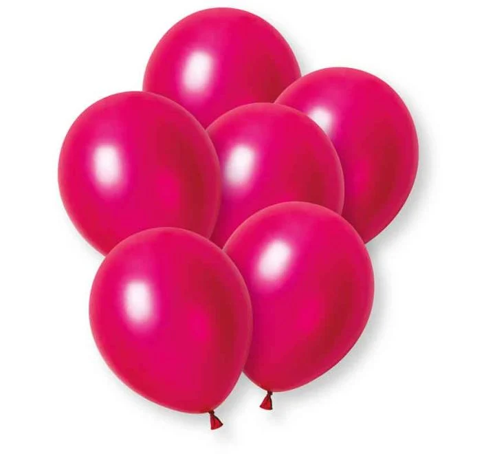 Fuchsia-Ballons Basic Latex 30 cm, 8 Stück