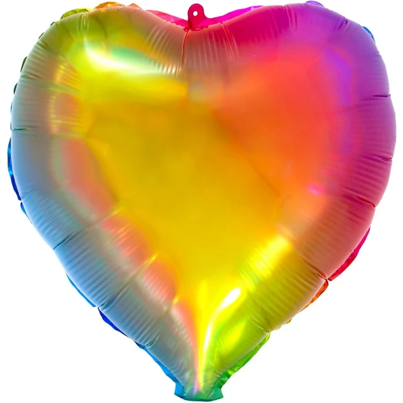 Herz-Heliumballon „Regenbogen Yummy Gummy“, 45 cm