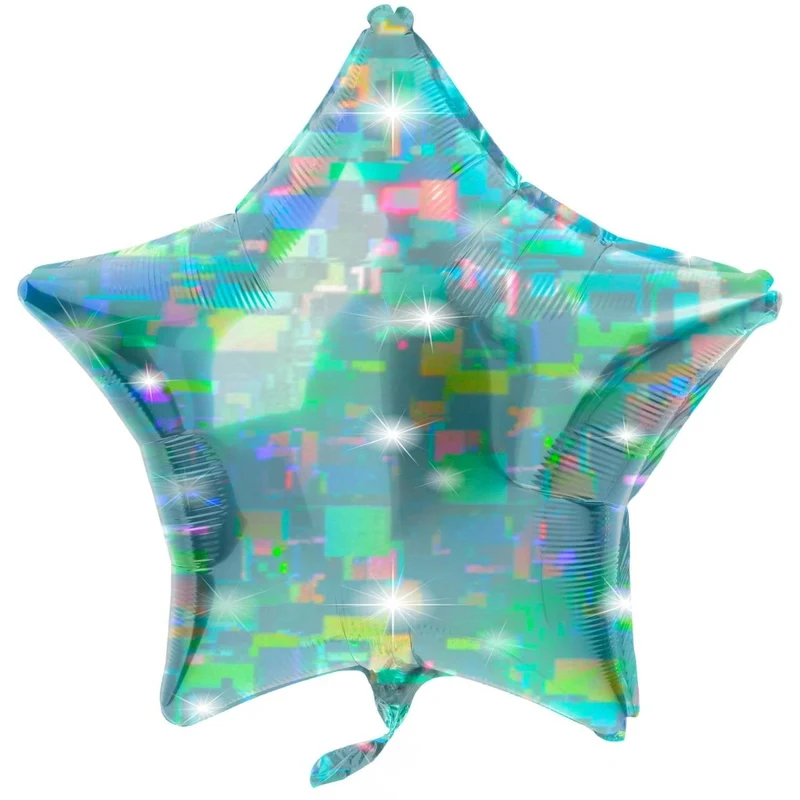 Stern-Heliumballon „Galactic Aqua“ (leer), 45 cm