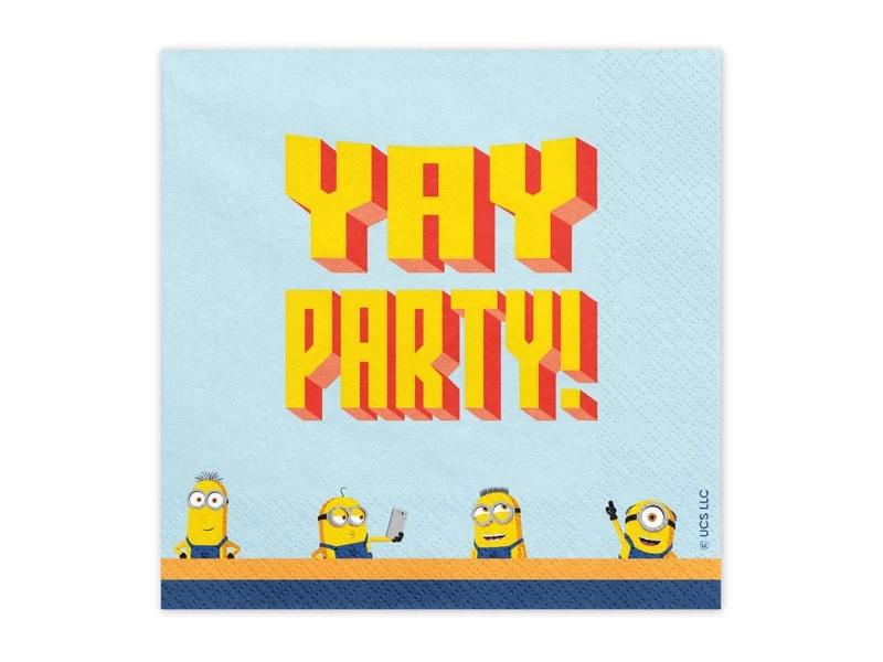 Minions-Servietten „Yay Party!“ 33 cm, 20 Stück