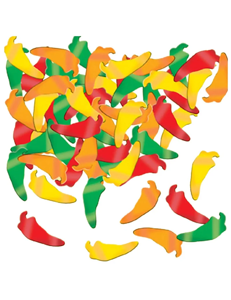 Bunte Chili-Tischkonfetti 34 Gramm