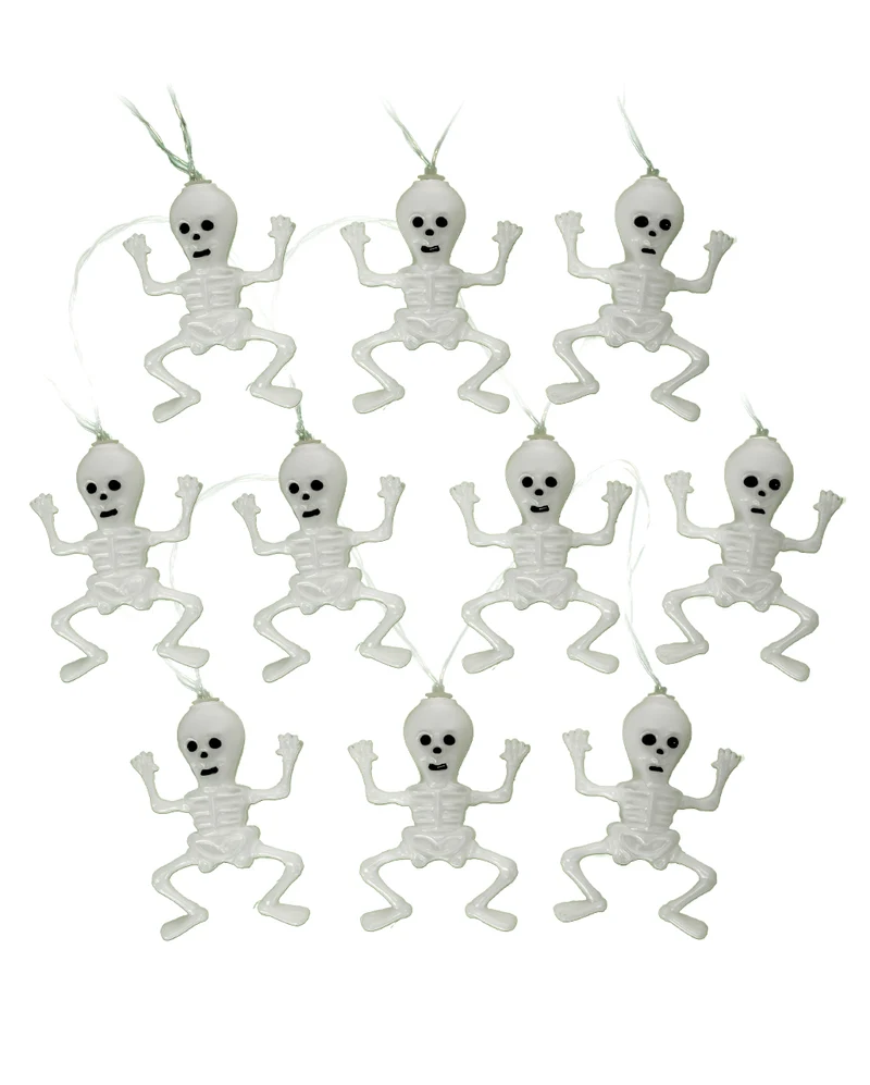 Skelett Lichterkette mit 10 LEDs