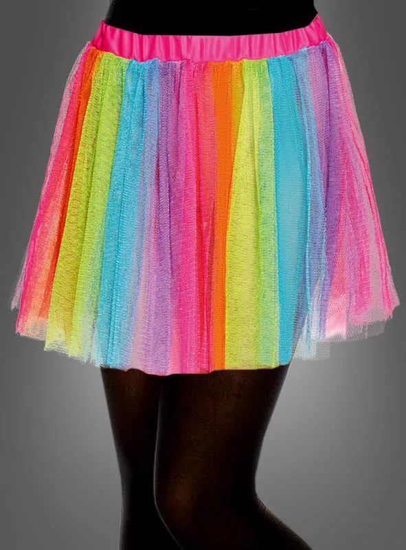 Bunter Tüllrock Regenbogen Kinder