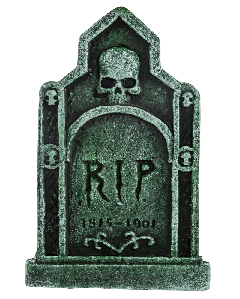 Halloween Grabstein 1816-1901 mit Totenschädel 53cm