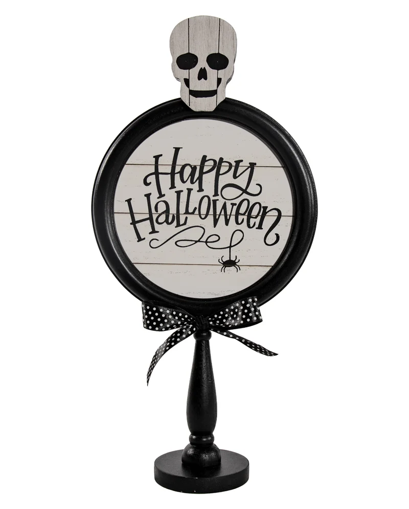 Happy Halloween Tischaufsteller mit Totenschädel 36cm