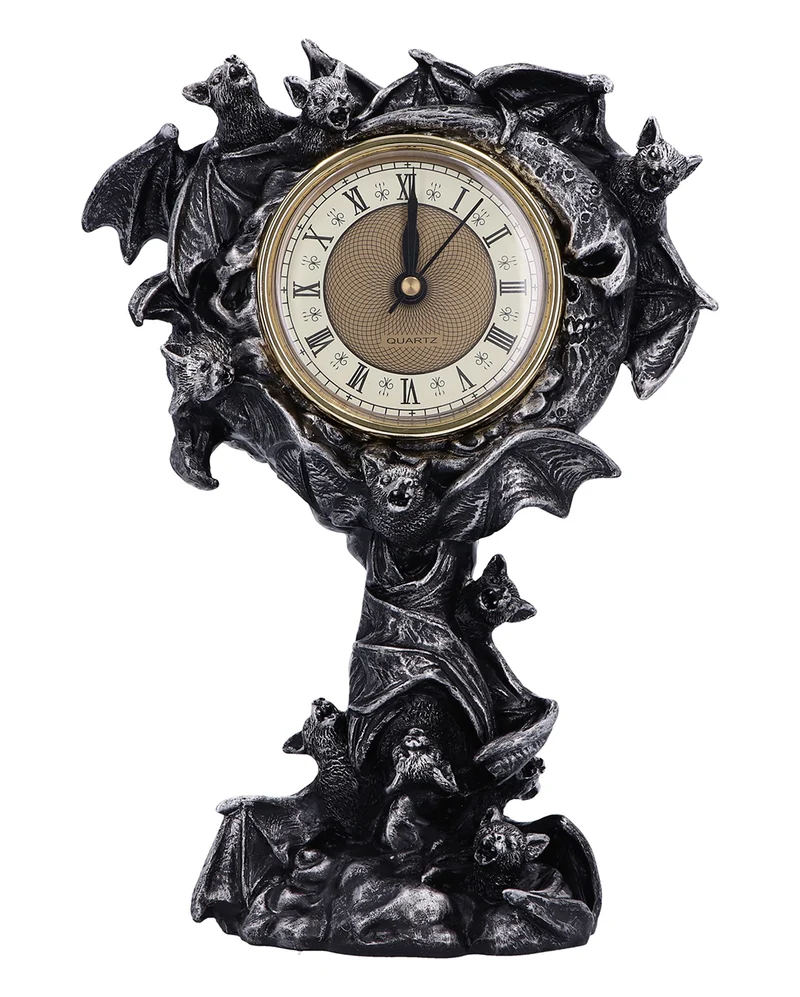 Gothic Fledermaus Tischuhr "Chiroptera" 24cm
