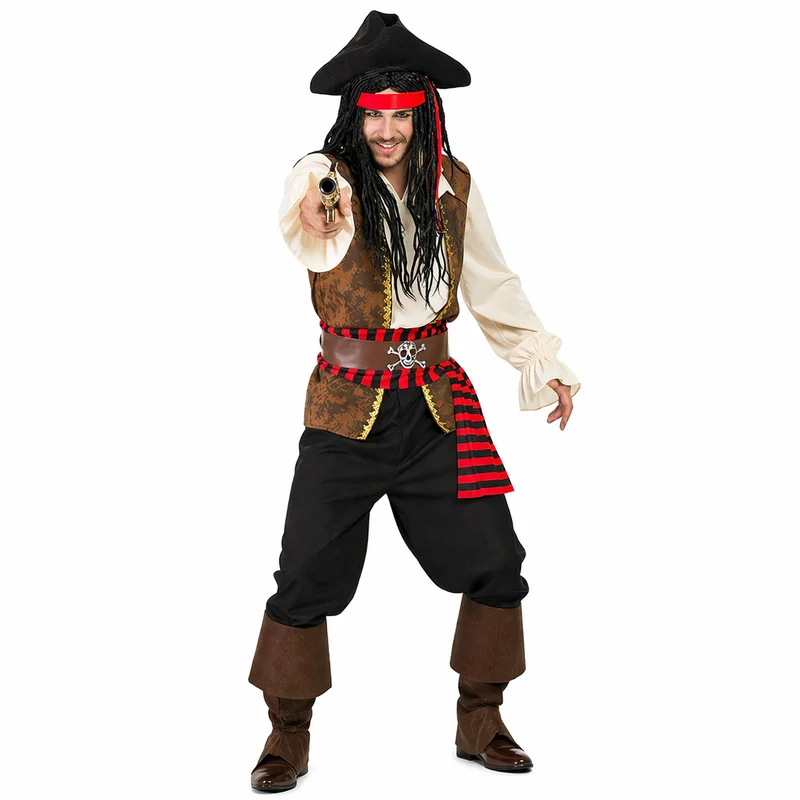 Jack Sparrrow | Piratenkostuum Heren | Caribische Kapitein Look
