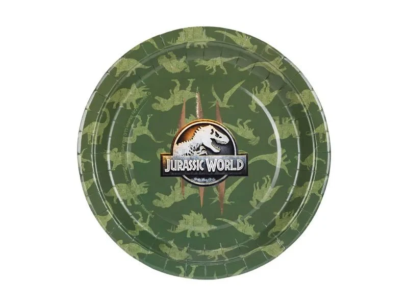Dinosaurier-Teller „Jurassic World“, 23 cm, 6 Stück