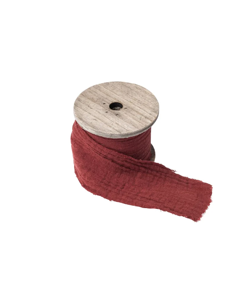 Terrakotta Baumwollgaze Band 4,5 cm x 3 m Boho Dekoration