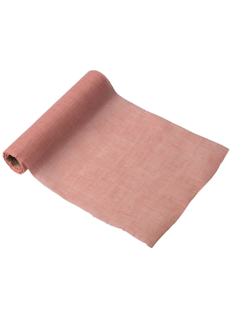 Rosafarbener Musselin-Tischläufer 28 cm x 5 m für Hochzeiten