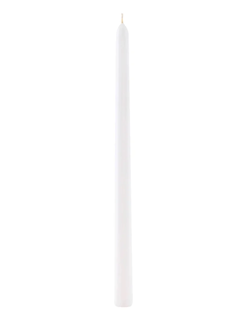 2 weiße Stabkerzen 30 cm