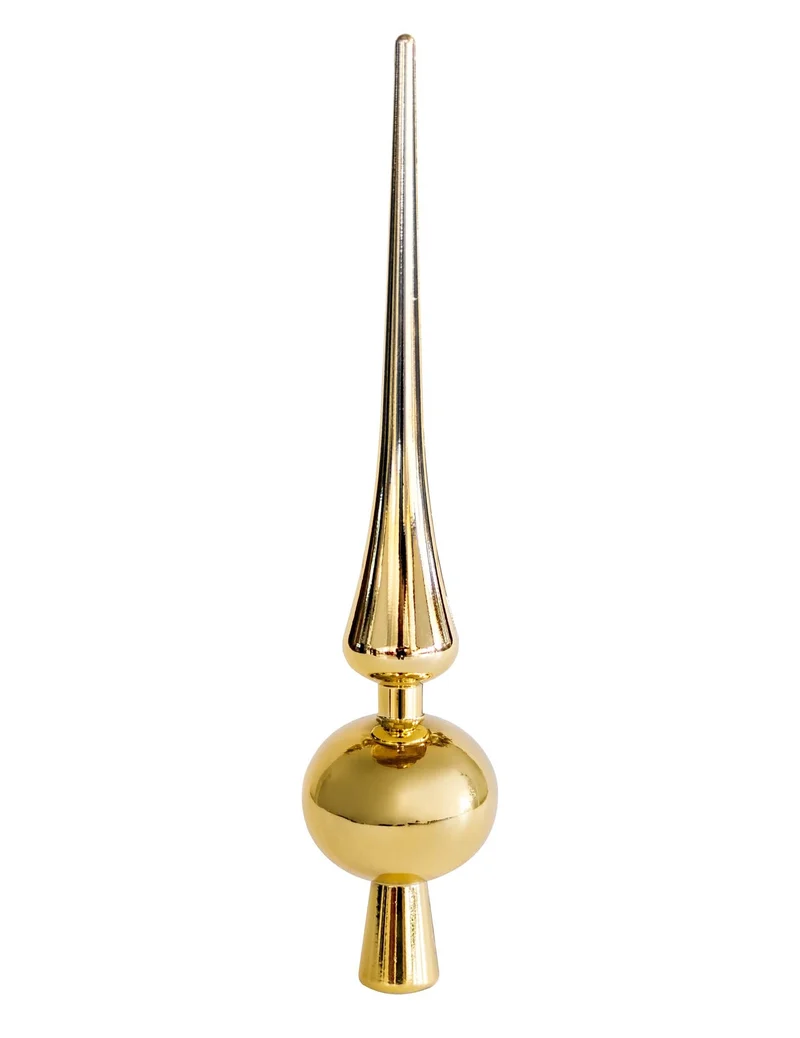 Christbaumspitze Gold 28 cm, Spitz zulaufend
