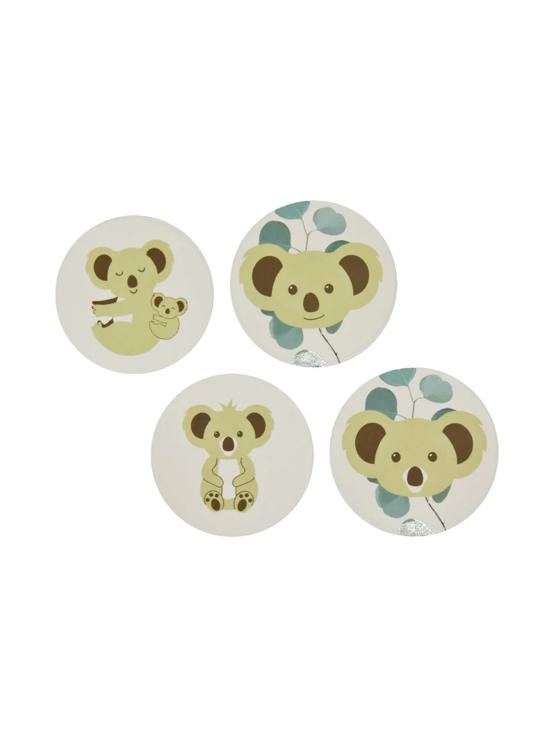 12 runde Koala-Sticker 4 cm