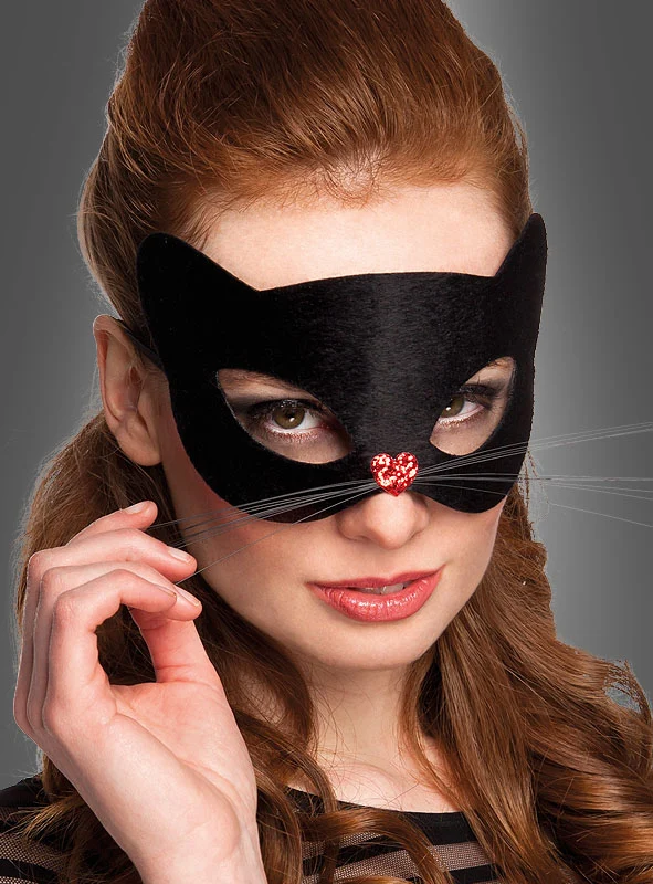 Augenmaske schwarze Katze