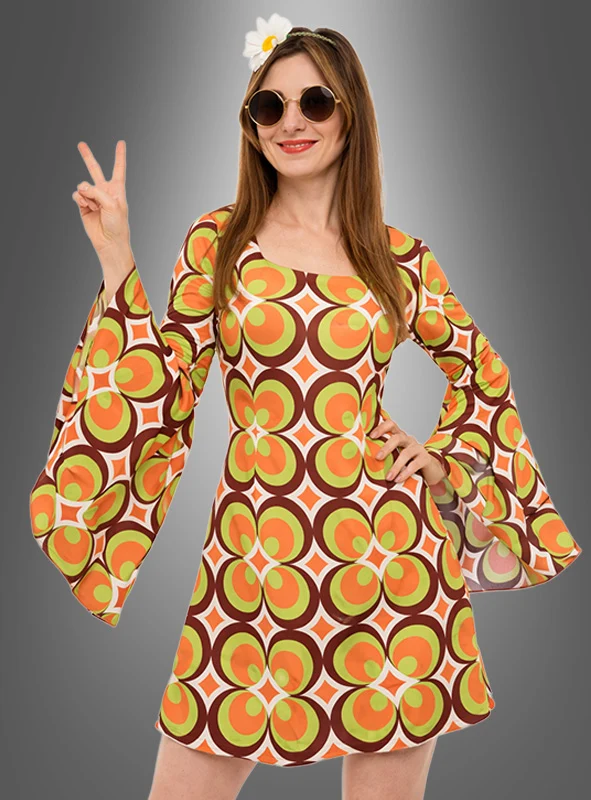 70er Retro Kleid Nicky waschbar