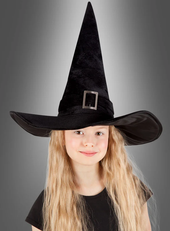 Schwarzer Hexenhut für Kinder