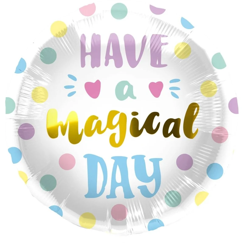 Farbiger Heliumballon „Have A Magical Day“ (leer), 45 cm