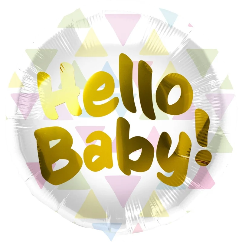 „Hello Baby“-Heliumballon, bunt, leer, 45 cm