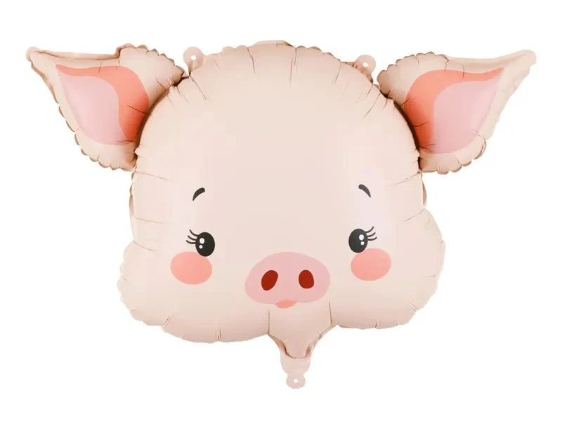 Schwein-Folienballon, rosa, leer, 61 cm