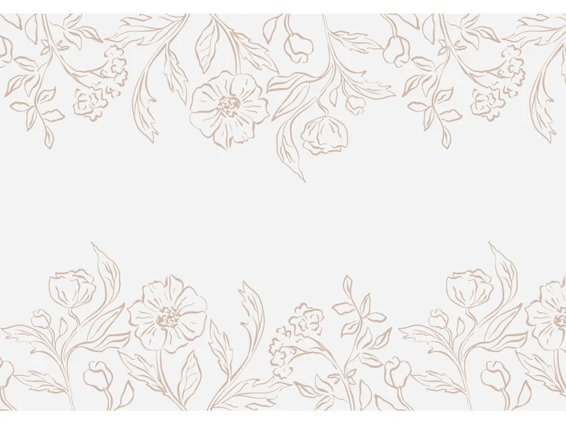 Blumen-Tischläufer, beige, 5 m