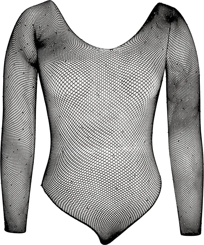 Fishnet Body Suit Schwarz