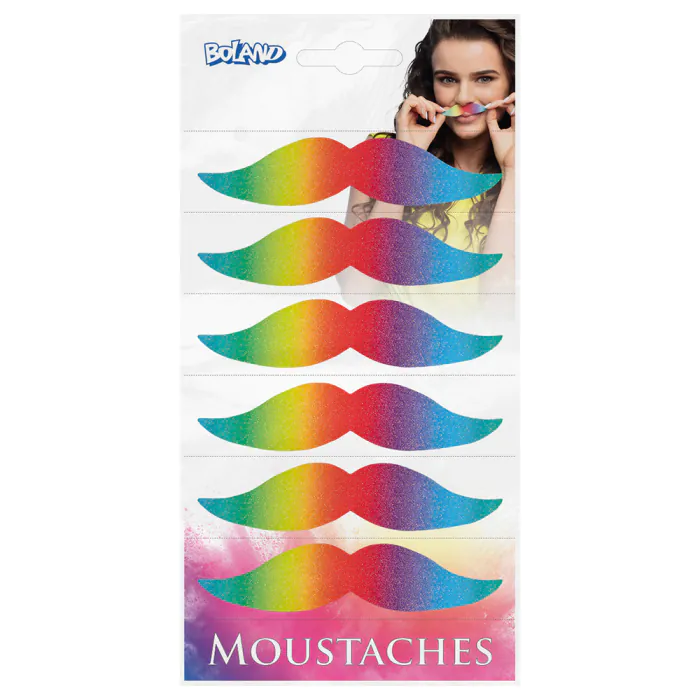 6 Snorren Set | Regenboog Fantasy | Zelfklevend