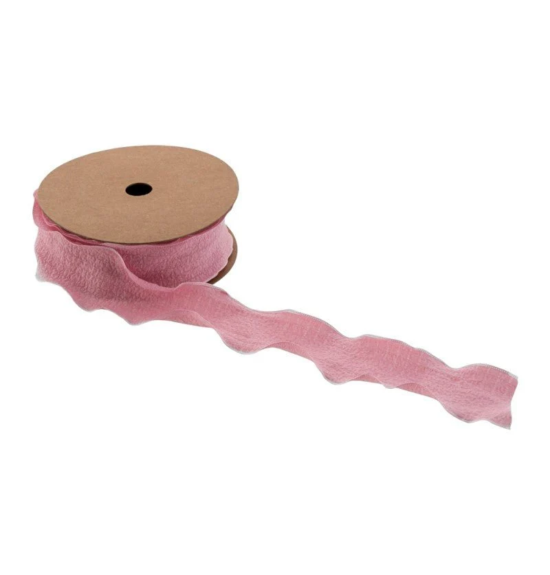 Rosa Band Falten 4Cm 10m