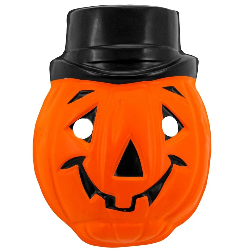 Kürbis Maske Schwarz Orange
