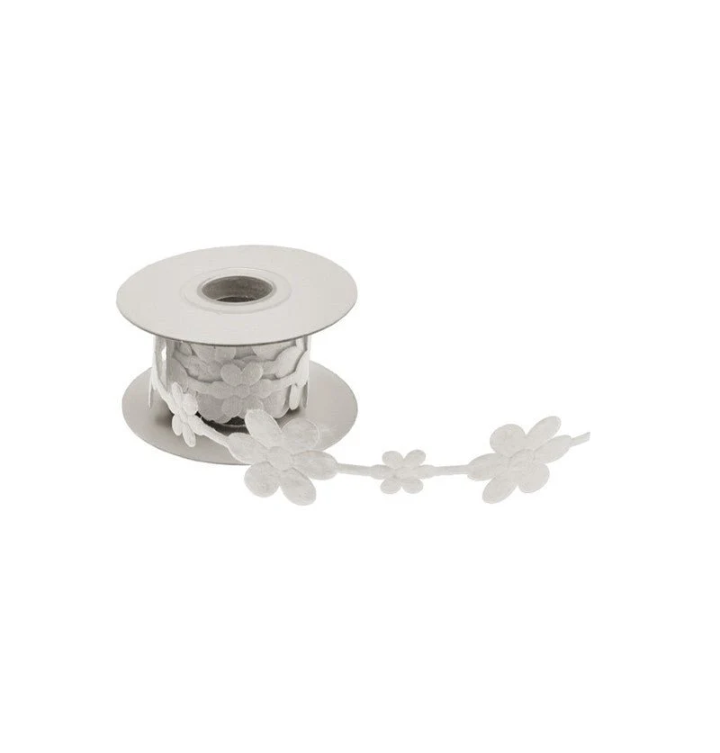 Blumenband Weiß 2m
