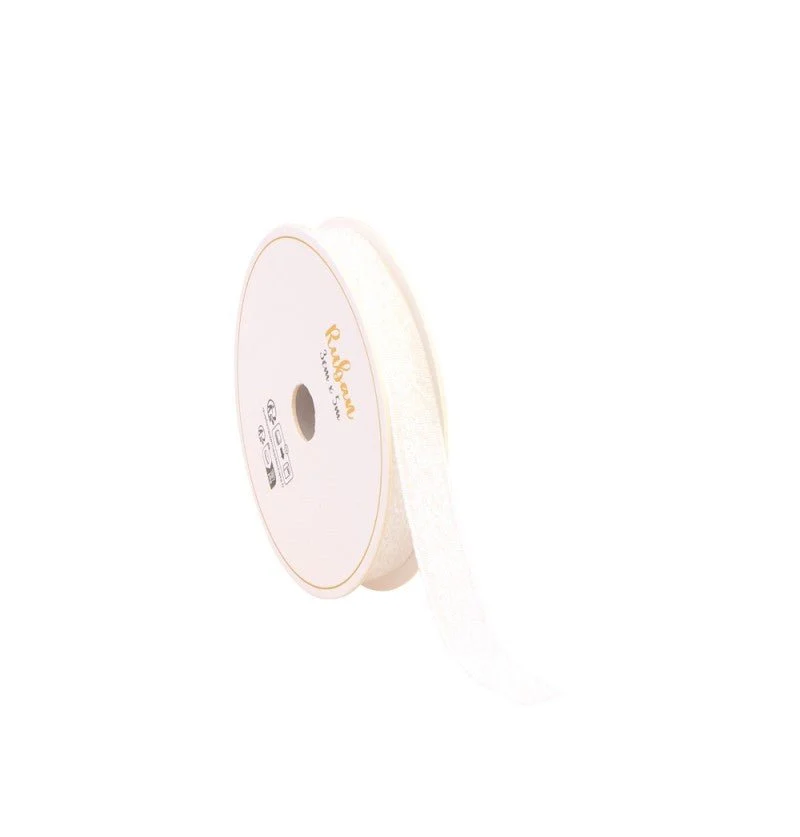 Weißes Band Glitter 10Mm 3m