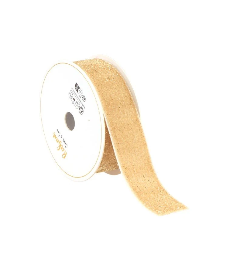 Goldband Samt 25Mm 3m