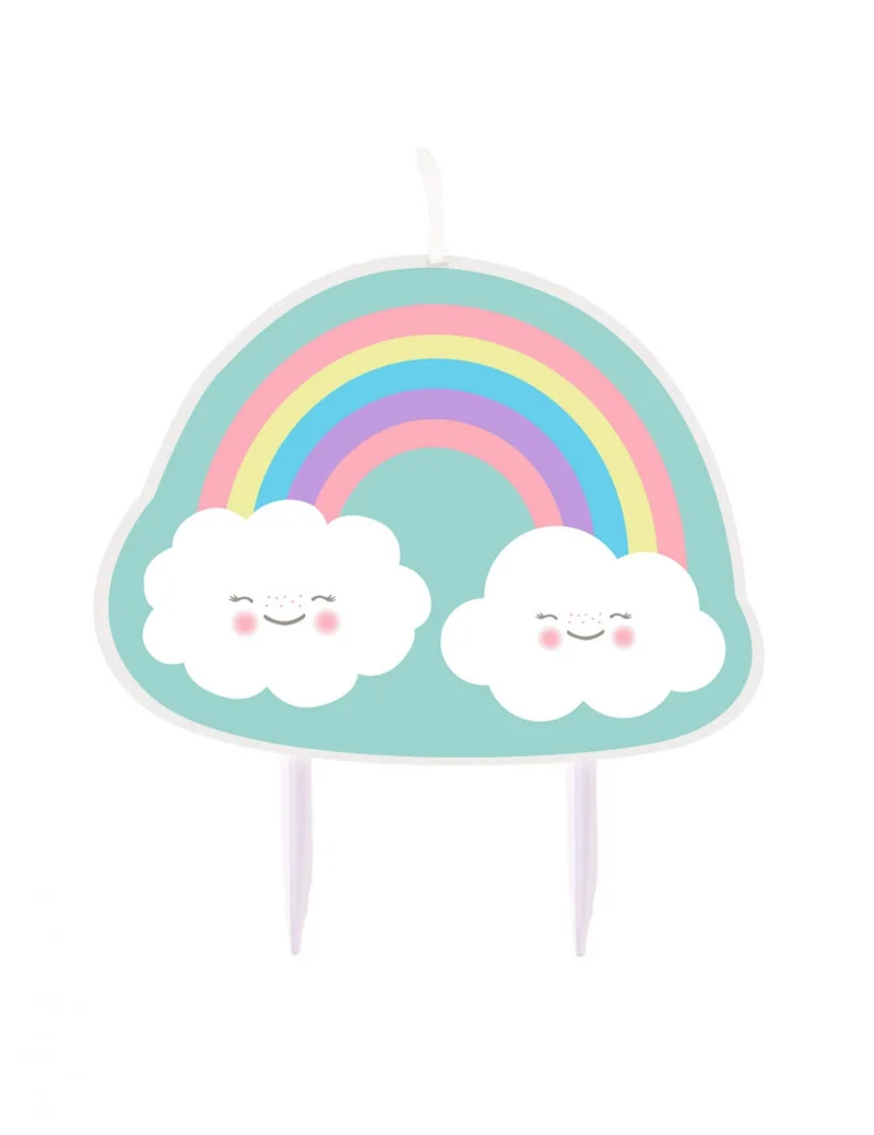 Geburtstagskerze kleine Regenbogenwolke