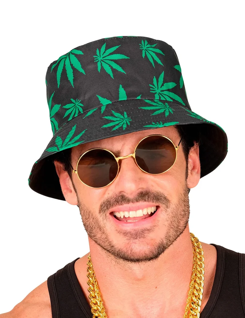 Cannabis Hut für Erwachsene schwarz-grün
