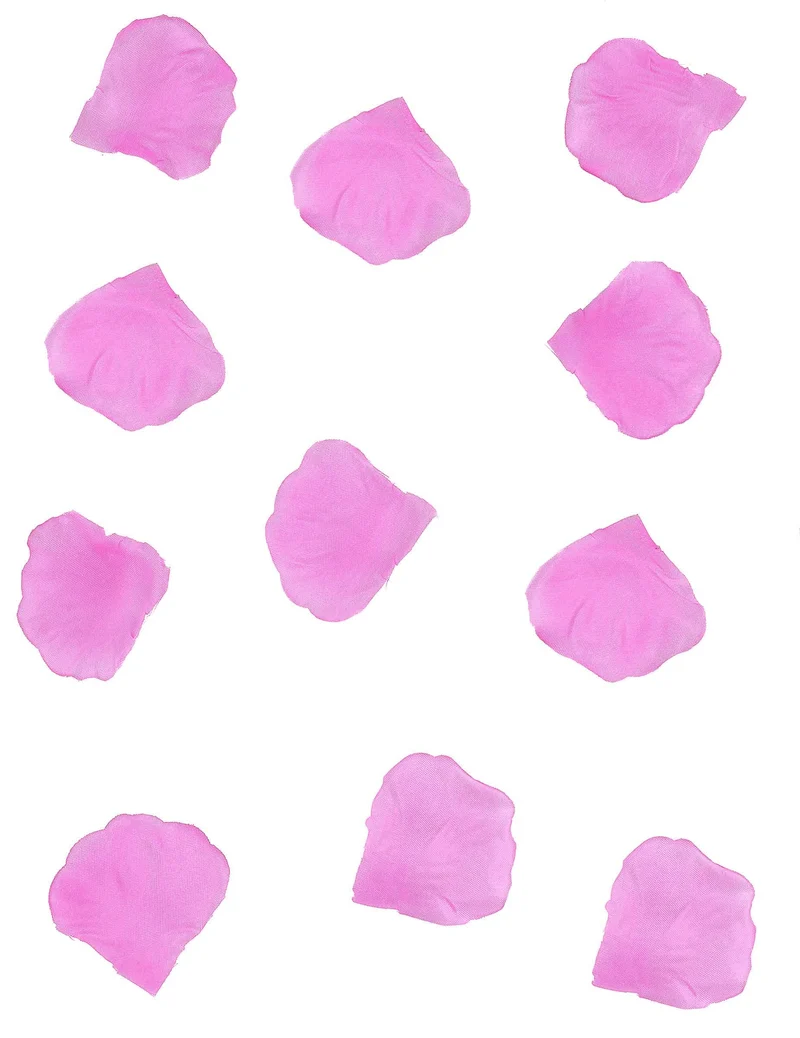100 fuchsiafarbene Stoffrosenblätter 5 x 5 cm für Hochzeiten