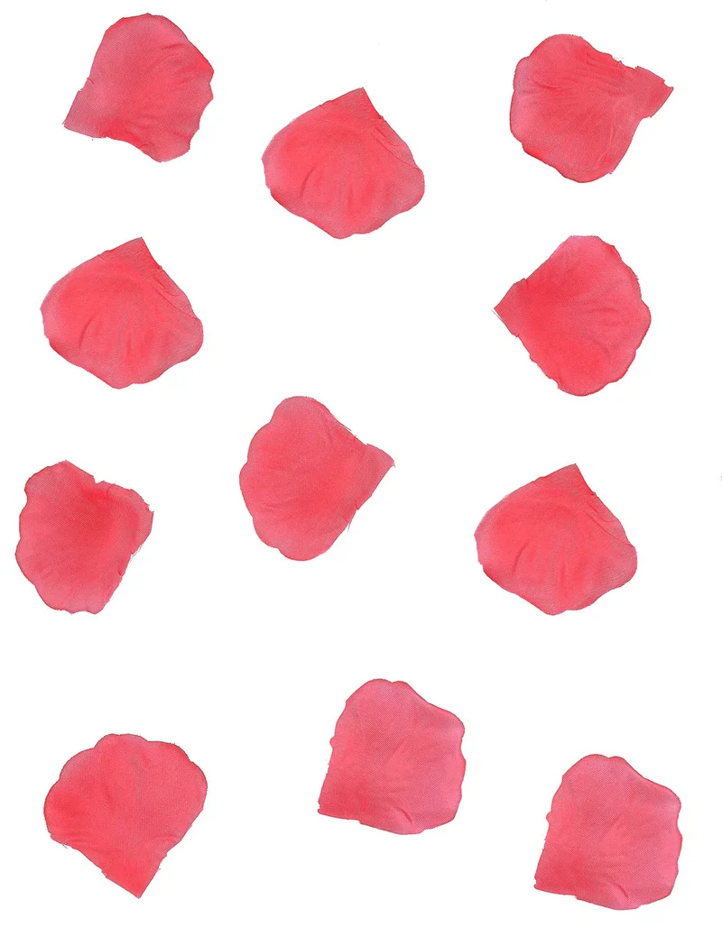 100 Rosenblätter aus Stoff Rosa 5 x 5 cm Hochzeitsdekoration