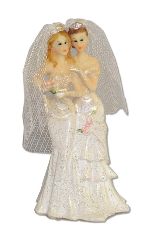 Lesbisches Hochzeitspaar Tortendeko 11,5 cm