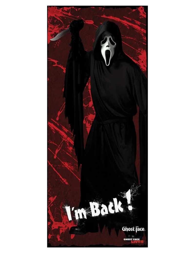 Türdekoration Scream™ 76 x 183 cm schwarz