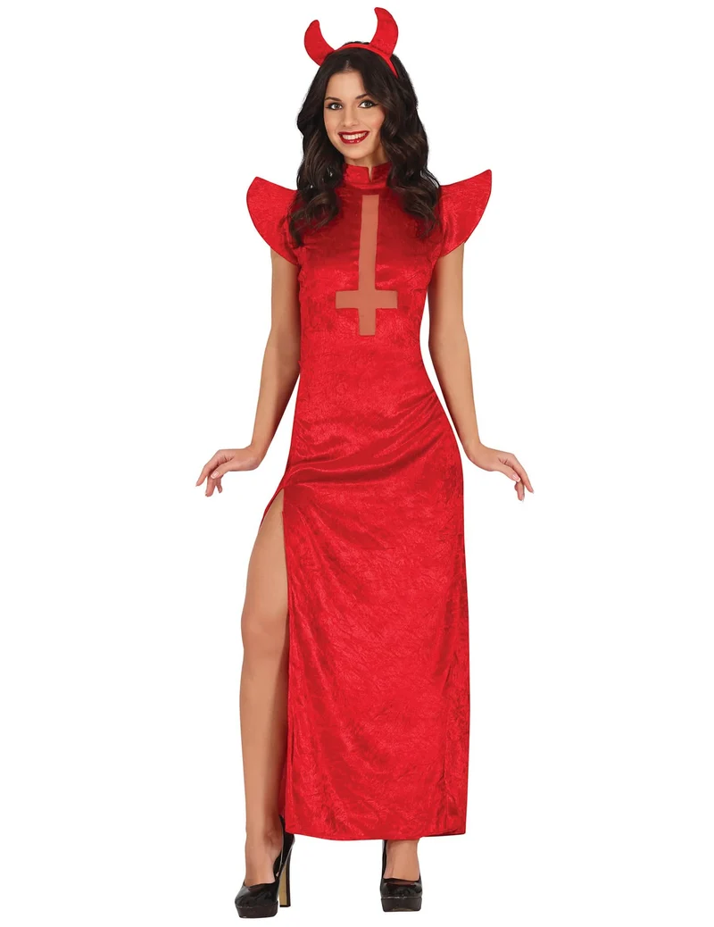Sexy rotes Dämonenkostüm für Damen