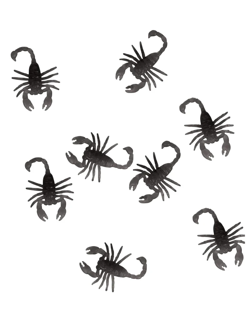 8 schwarze Skorpione 6 cm